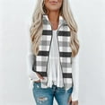 thumbnail image 2 of Diufon Plaid Vest for Women Lightweight Sleeveless Full Zip Fleece Jackets Fall Winter Cozy Coats with Pockets, 2 of 9