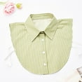 thumbnail image 2 of HUKOEMPN Detachable Collar Red Christmas Striped 2026 Half High Shirt Fake Collar Shirt Green, 2 of 7