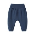thumbnail image 3 of Gubotare Baby Joggers Elastic Waist Girls Pants Kids Lounge Pant Lightweight Baggy Trousers 18 24 Months (Navy,18-24 Months), 3 of 5