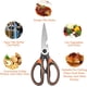 thumbnail image 4 of Tijeras de cocina - Tijeras de corte de acero inoxidable resistentes con cubierta de cuchillas - Tijeras de cocina multiusos para alimentos, plantas y flores, 4 of 5