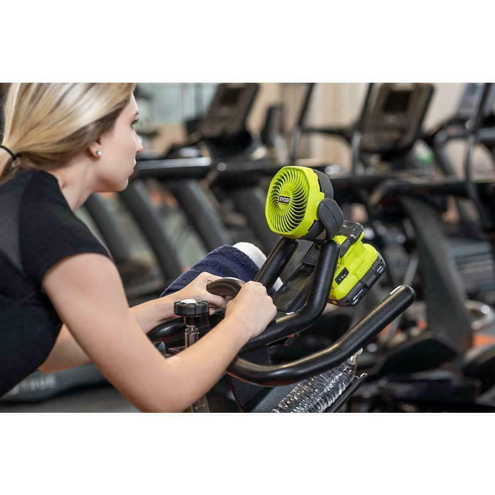 RYOBI Clamp Fan 4-Inch ONE+ 18V Cordless and battery+charger
