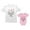 Pink, variant on Our First Father's Day Dad & Baby Matching Set Infant Bodysuit & Men's T-Shirt Dad Gray Medium / Baby Pink 24M (18-24M)