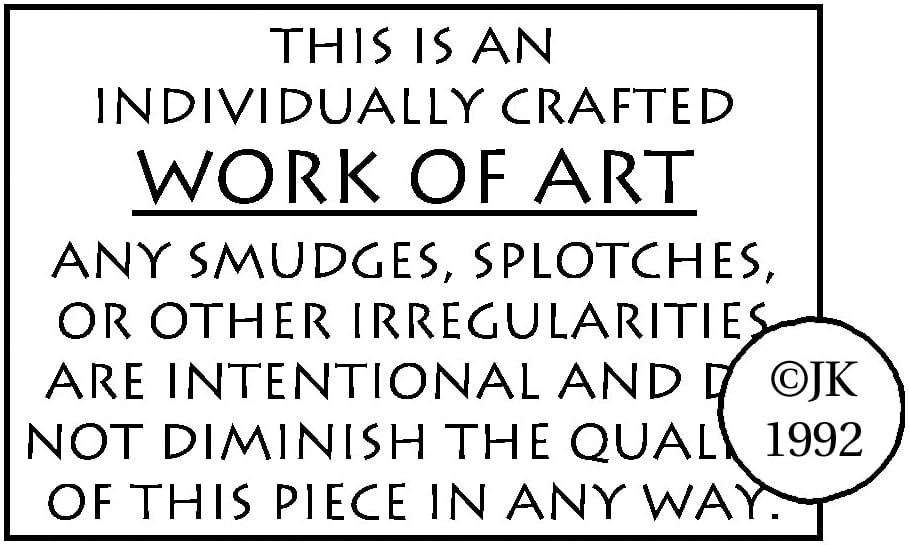 Judikins Rubber Stamp 1.25"x1.75"-work Of Art 