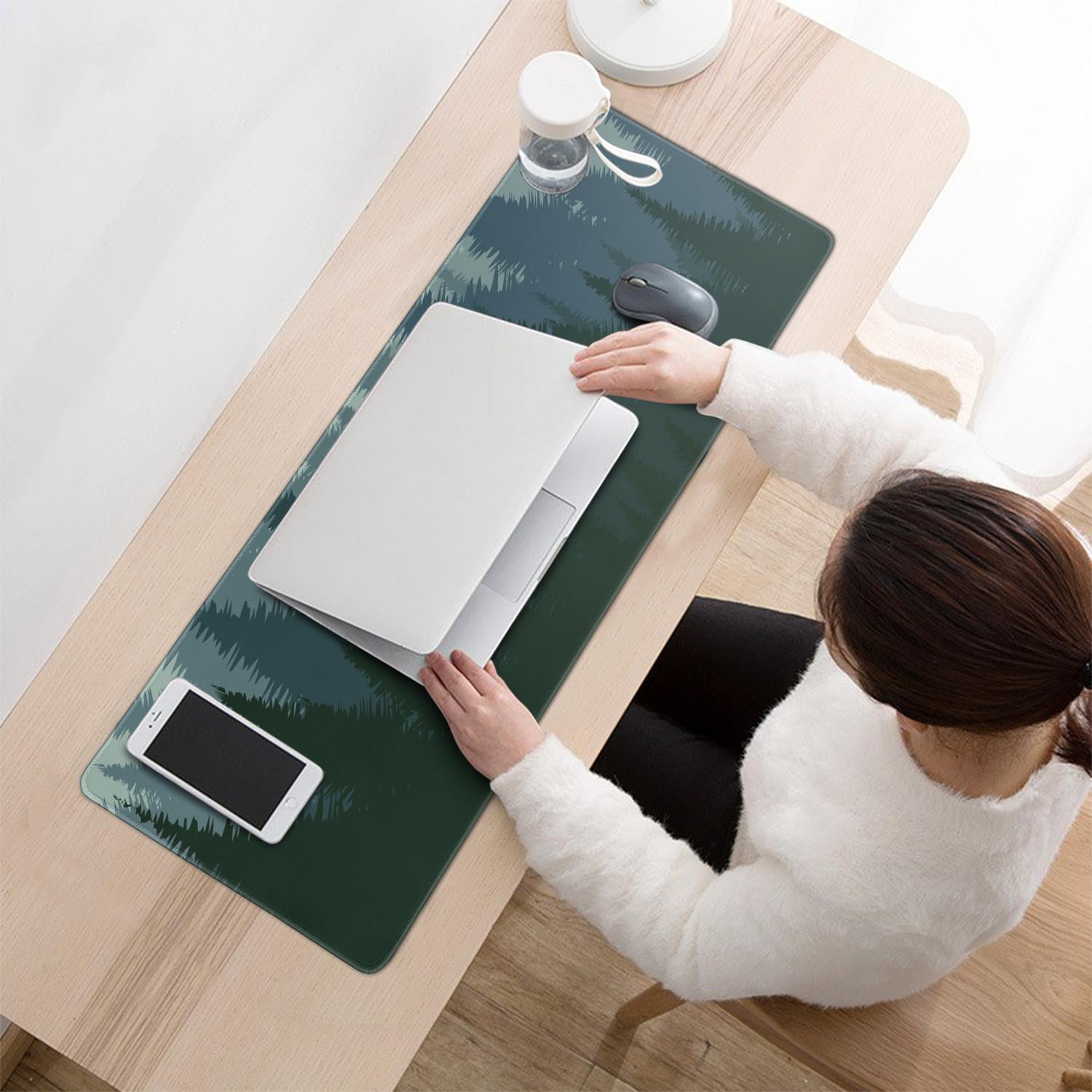 Stay Connected with Nature - Forest Pattern XXL Mouse Mat, Oversized, Non-Slip Desk Pad, Stitched Edges - Excellent for Gaming & Office Use (31.5 x 11.8inches)