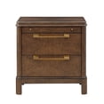 thumbnail image 6 of Milan Walnut Brown Wood 2-drawer Nightstand, 6 of 8