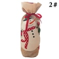 thumbnail image 3 of Christmas Bottle Cover Linen Snowman Santa Bottle Sweater Wine Bottle Clothes, 3 of 10