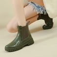 thumbnail image 5 of AUXDIQ Short Rain Boots Women Waterproof Ankle Garden Shoess Rubber Chelsea Boots, Green, 7.5 US, 5 of 6