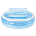Intex Swim Center Round Inflatable Outdoor Lounge Pool with Pool Cover