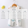 thumbnail image 3 of Nilvkv Newborn Onesies, Newborn Sleepers, Toddler Creative Print Sleeveless Snap Front Romper Lightweight Summer White 6-12 Months, 3 of 5