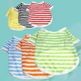 thumbnail image 3 of Limei Dog Shirts Pet Clothes Striped Clothing, Puppy Vest T-Shirts Outfits for Cat Apparel, Doggy Breathable Cotton Shirts for Small Medium Large Dogs Kitten Boy and Girl (Orange, Medium), 3 of 6