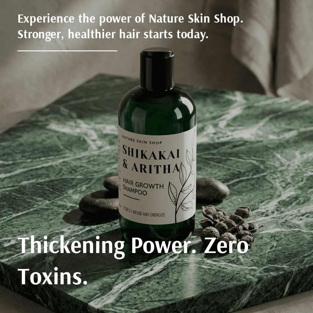 Nature Skin Shop Ayurvedic Dandruff Shampoo with Shikakai, Aritha, Brahmi, Sulfate-Free, Natural, 8.5 oz