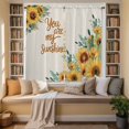 thumbnail image 2 of Sunflower Kitchen Curtains 63 Inch Length, Summer Botanical Farmhouse Yellow Floral Rustic Tiers Curtains for Living Room Berdoom Bathroom, Light Filtering Drapes Window Treatment 2 Panels 42"Wx63"L, 2 of 8