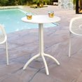 thumbnail image 2 of Pemberly Row Table Bistro Ronde Contemporaine pour Patio, Fini Blanc, 2 of 11