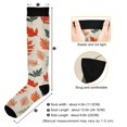 thumbnail image 3 of FORMRS Womens Knee High Socks Casual Long Thick Travel Daily Wear, 1 Pair, Red Autumn Leaves, 3 of 6