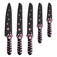 thumbnail image 6 of Meowkit 5-Piece Kitchen Knife Set with Stainless Steel Black and Pink Non-stick Blades, 6 of 9