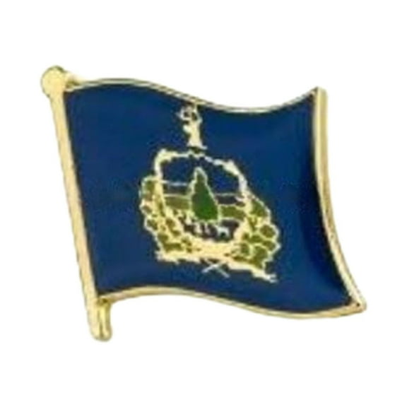 Ysmzzmsy 1 PCS（0.75x0.63 inch) Vermont Flag Pin Suit lapel flag pins Plated Metal Enamel Souvenir Hat Men Women Patriotic