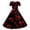 Red, variant on Women's Casual Tennis Dress Women Halloween Print Short Sleeve 1950s Evening Party Prom Dress Red L