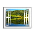 thumbnail image 2 of VWAQ Lake Wall Decal 3D Nature Wall Stickers Window Peel And Stick Home Decor - NW27 (18"H X 22"W), 2 of 2