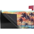 thumbnail image 4 of WOOR Summer Tropical Palm Trees Magnetic Mailbox Cover Beach Sunset Standard Size for Garden Yard Outdoor Decorations-18 x 20.8", 4 of 5