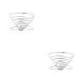 thumbnail image 4 of QualitChoice Reusable Stainless Steel Coffee Dripper Filter Portable Drinking Maker Collapsible Paperless Pour Spring Cafe Outdoor M 2Set, 4 of 6