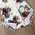 thumbnail image 4 of Kiapeise Girl's Rose Printed Romper Set, Sleeveless Bodysuit with Bow Headband, 4 of 6