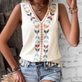 thumbnail image 3 of Summer Tank Tops for Women 2026 Boho Tank Tops Sleeveless V Neck Graphic Shirts Lounge Beach Sleep Vacation Clothes, 3 of 5