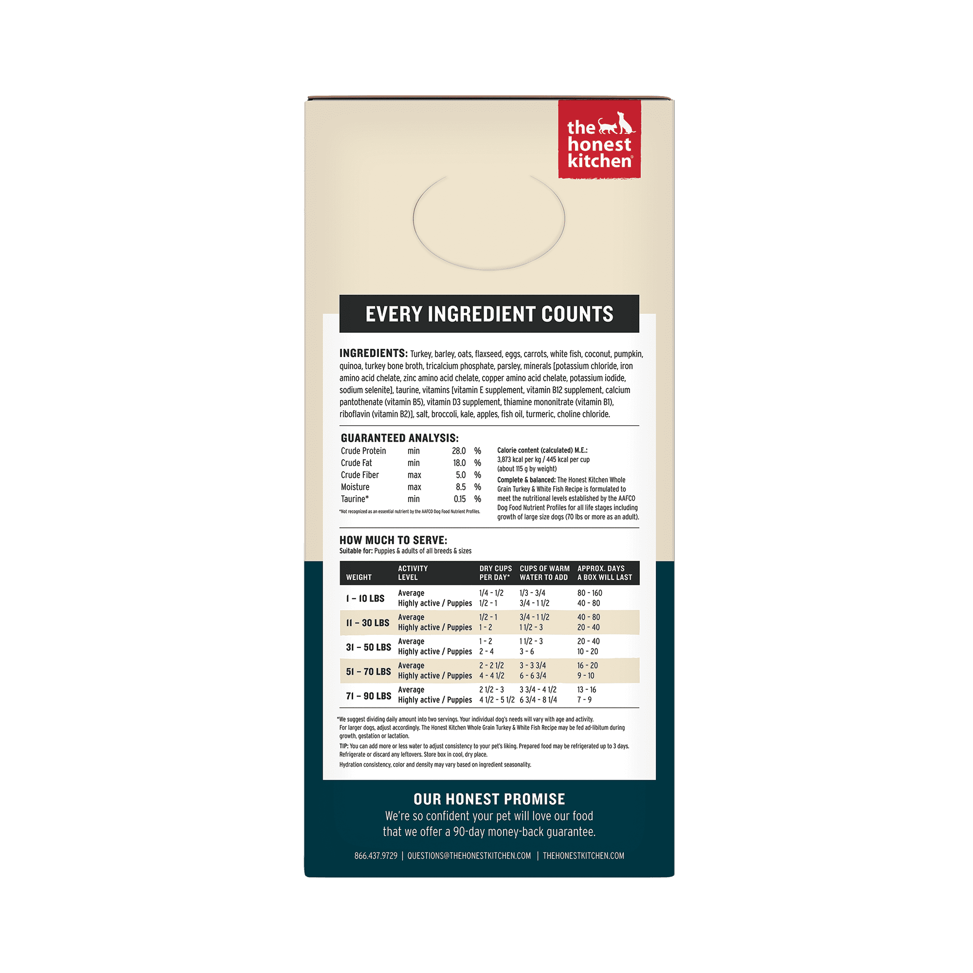 The Honest Kitchen Wholemade™ Whole Grain Turkey & White Fish Dog Food, 10 lb Box