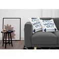 thumbnail image 3 of Ambesonne Fitness Throw Pillow Cover 2 Pack, Keep Calm and Work, 18", Dark Blue White, 3 of 5