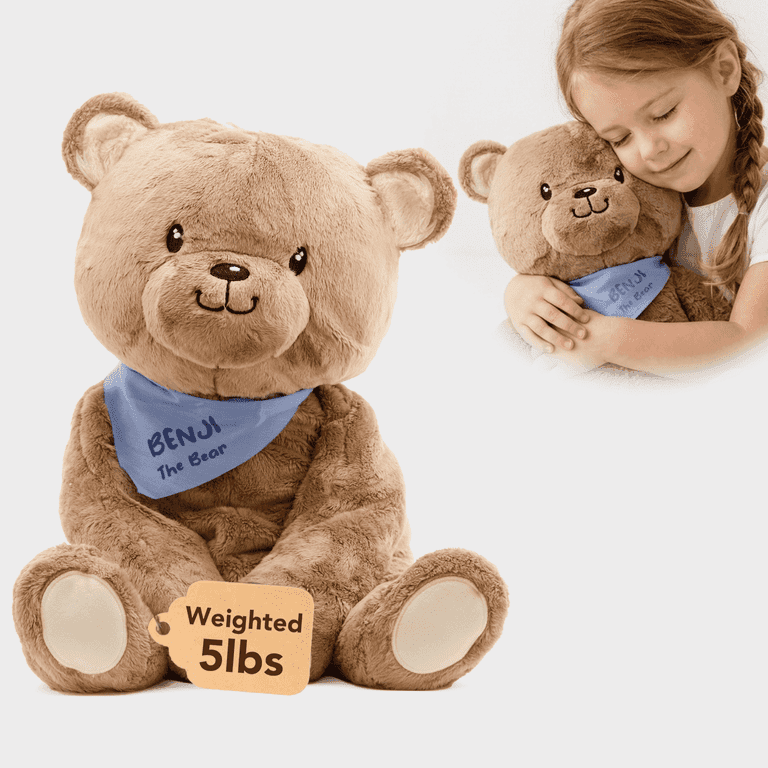Lilly's Love Benji Weighted Stuffed Bear, 5 Pounds, Anxiety Relief photo 1