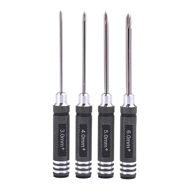 MYG Kit d'Outils Tournevis Croisés 4 Pcs Clés 3/4/5/6mm pour Hélicoptère RC