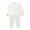 A01-White, variant on FYDUU Kids Baby Boys Girls Fall Winter Clothes Solid Long Sleeve Crewneck Sweatshirt And Pants Two Piece Set Children's Casual Outfits Stylish Elegant 140