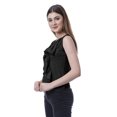 thumbnail image 3 of Moomaya Womens Sleeveless Ruffle Top Round Neck Blouse Casual Tshirt Tops, 3 of 7