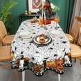 thumbnail image 3 of Spider Web Tablecloth - 60 x 102 Inch, Oval Halloween Table Cloth Decor, 3 of 6