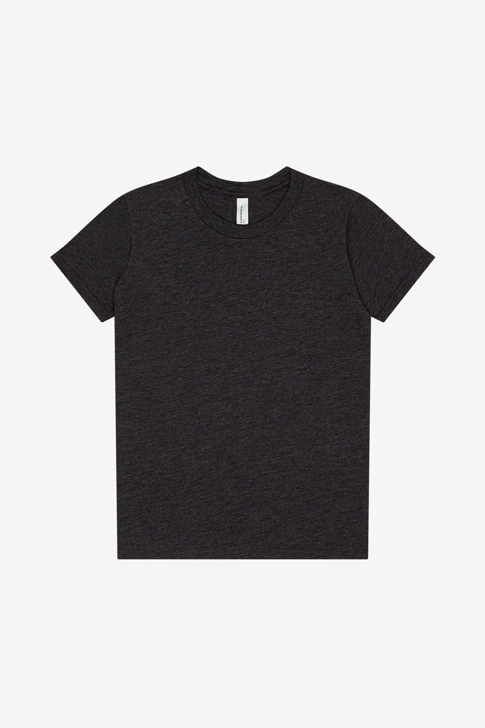 BELLA+CANVAS Youth Crew Neck Personalized T-Shirt, Create your own Designs, Dark Grey Heather, Small Unisex