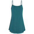 thumbnail image 4 of Sleeveless Spaghetti Strap Double Breasted Plain Shift Dress, 4 of 6