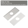 thumbnail image 4 of 6 Inch Sink Faucet Hole Cover, Stainless Steel Square Deck Plate Faucet Escutcheon Sink plate, Silver Tone, 4 of 7