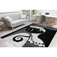 thumbnail image 3 of Modern Rug, Indoor Rugs, Modern Rug, Woman Drawing Rugs, Gift For Her Rug, Drawing Black and White Rug, Anti-Slip Carpet Rugs, Girl Room Rug, 1.7'x2.3' - 50x70 cm, 3 of 7