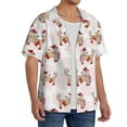 thumbnail image 2 of Sikiie Dachshund Dog Puppy Men's Wrinkle Free Untucked Cuban Shirt Business Casual Button Down Shirts Short Sleeve ShirtLarge, 2 of 5