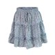 thumbnail image 1 of Gibobby Falda de tul Falda floral de talle para mujer Falda acampanada con estampado peplum(Aqua, XXL), 1 of 4