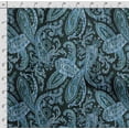 thumbnail image 4 of Soimoi Asian Paisley Printed, Japan Crepe SatinFabric, by The Yard 54 Inch Wide, Decorative Sewing Fabric for Dresses Kimonos Gowns, Turquoise Blue, 4 of 5