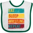thumbnail image 3 of Inktastic Eat Sleep Wrestling Repeat Boys or Girls Baby Bib, 3 of 4
