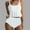 A_ White, variant on Two Piece Bikini Sets for Women High Waisted Floral Bottoms Swimsuit Sexy Full Coverage Padded Bathing Suit Beachwear Army Green XXXL