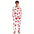 thumbnail image 2 of Ceisia Unisex's Valentine's Day Pajama Set Long Sleeve Sleepwear Loose Soft Two Piece Matching Pink XXXXXL Gift, 2 of 4