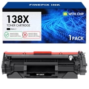 138X Black Toner Cartridge with Chip Compatible Replacement for HP 138A W1380A 138X W1380X for HP Laserjet Pro 3001dw 3001fdw MFP 3101fdw Printer Ink (1 Pack)