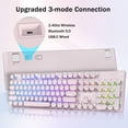 thumbnail image 2 of Redragon K710 Teclado Mecánico Gamer Inalámbrico RGB Rosa, 2 of 9