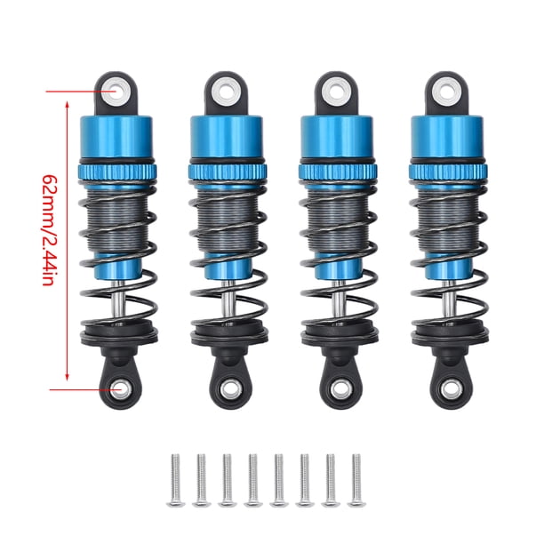 Vogacara Amortiguador trasero delantero RCGOFOLLOW, amortiguador trasero delantero Rc resistente al desgaste para vehículos de carretera 1/14 Kits de construcción modelo Azul