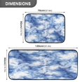 thumbnail image 3 of 2-Piece Kitchen Rugs Set Non-Slip Mats Carpet Floor for Kitchen, Bathroom (19.7"x27.6" & 19.7"x47.2") Blue Tie-dye Pattern, 3 of 7