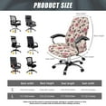 thumbnail image 7 of Renewold Vintage Pink Rose Office Chair Cover for Armrest Chairs Stretch Desk Computer Chair Slipcover Removable Non-slip High Back Chair Cover Valentines Day Home Decor, S, 7 of 7