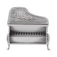 thumbnail image 2 of piano shaped rose flower carved zinc alloy jewelry box case jewellery storage, 2 of 5