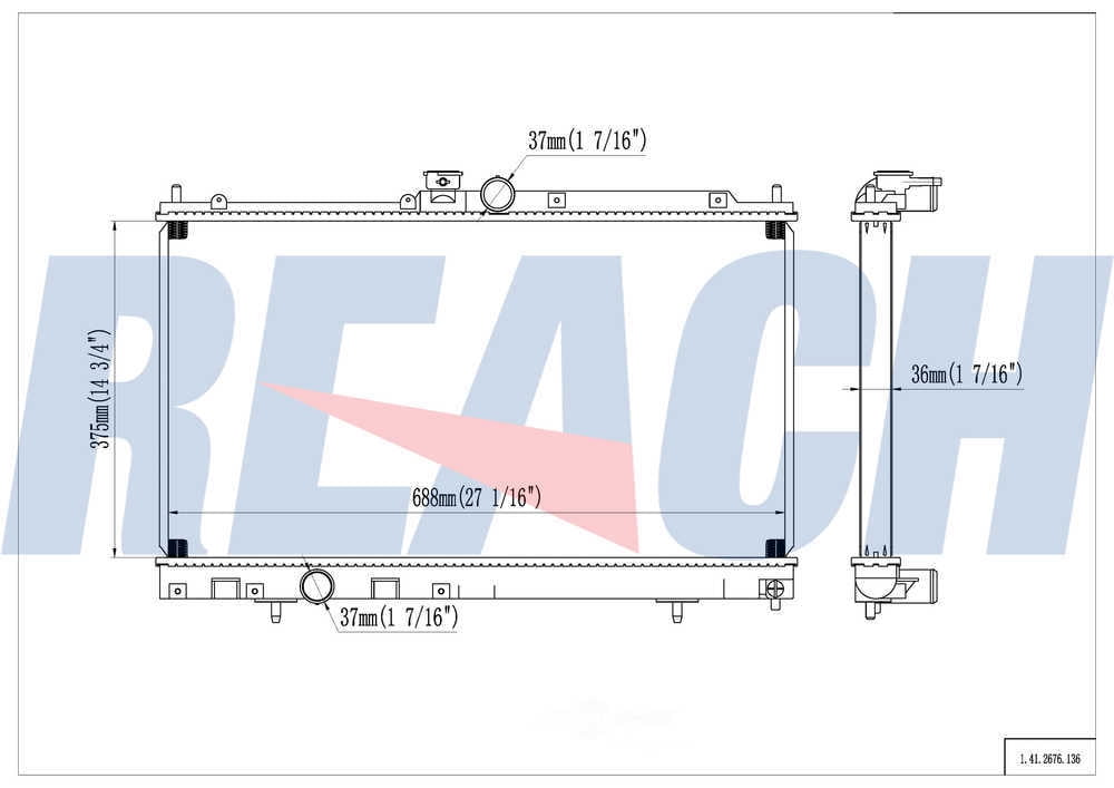 Reach Cooling 41-2676 Radiator